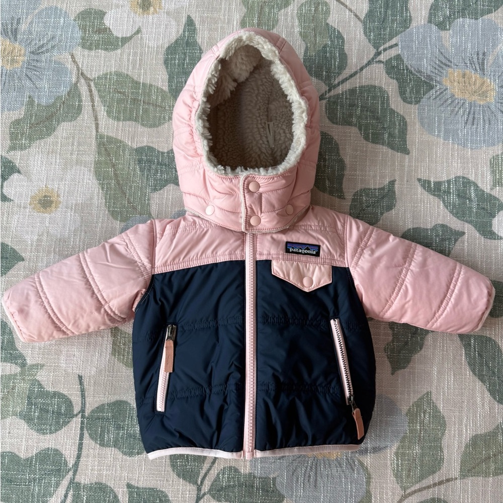 Patagonia Pink and navy Quilted Jacket